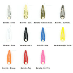 100 Piece - 2" (50 mm) Enamel Barrette Snap Clips (Random Mix) 100 Piece - 2" (50 mm) Enamel Barrette Snap Clips (Random Mix)