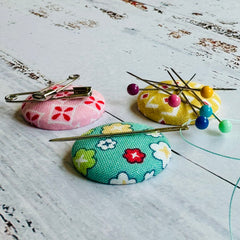 Happy Vintage 3-Pack MINI Magnetic Needle Minder/Pin Cushions (Teal/Yellow/Pink) Happy Vintage 3-Pack MINI Magnetic Needle Minder/Pin Cushions (Teal/Yellow/Pink)