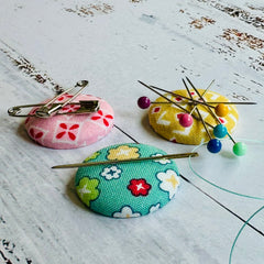 Happy Vintage 3-Pack MINI Magnetic Needle Minder/Pin Cushions (Teal/Yellow/Pink) Happy Vintage 3-Pack MINI Magnetic Needle Minder/Pin Cushions (Teal/Yellow/Pink)