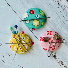 Happy Vintage 3-Pack MINI Magnetic Needle Minder/Pin Cushions (Teal/Yellow/Pink) Happy Vintage 3-Pack MINI Magnetic Needle Minder/Pin Cushions (Teal/Yellow/Pink)