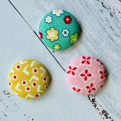 Happy Vintage 3-Pack MINI Magnetic Needle Minder/Pin Cushions (Teal/Yellow/Pink) Happy Vintage 3-Pack MINI Magnetic Needle Minder/Pin Cushions (Teal/Yellow/Pink)