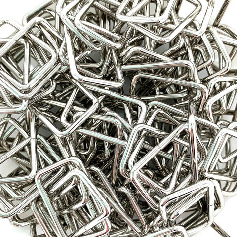 1" Silver Rectangle Rings (25 mm) NON-WELDED