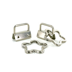 1" Key Fob with FLOWER Split Rings 1" Key Fob with FLOWER Split Rings