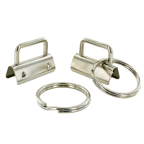 Silver 1.25" Key Fob Hardware with 1.25" LARGE Rings Silver 1.25" Key Fob Hardware with 1.25" LARGE Rings
