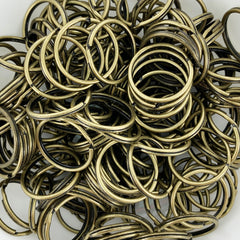 25 mm - Antique Brass Split Rings 25 mm - Antique Brass Split Rings