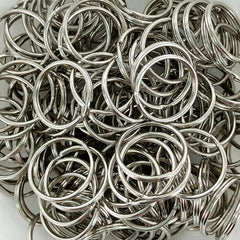 25 mm - Silver Split Rings 25 mm - Silver Split Rings