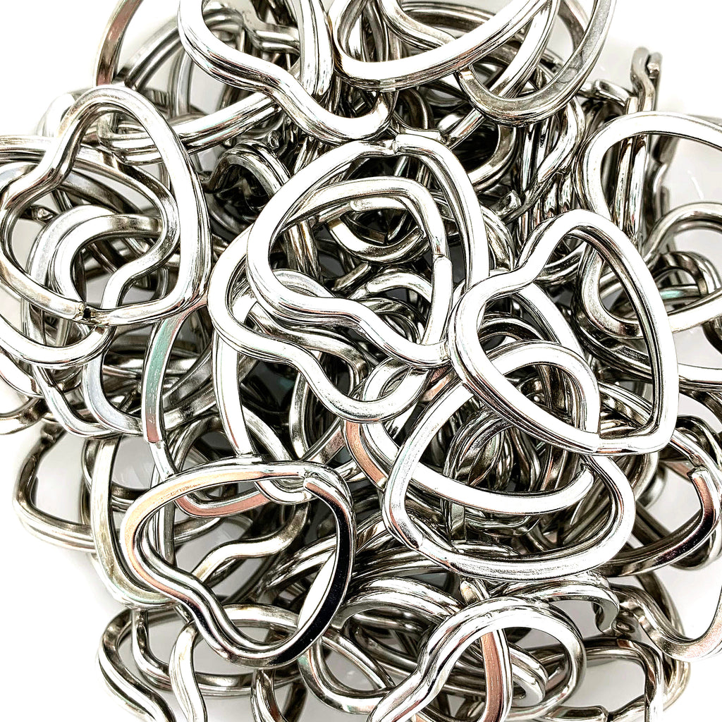 Heart-Shaped - Silver Split Rings