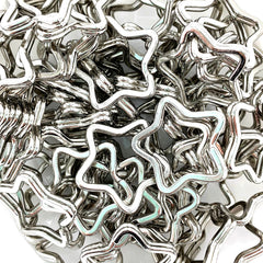 Star-Shaped Silver Split Rings Star-Shaped Silver Split Rings