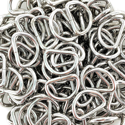 3/4" Silver D Rings (20 mm) NON-WELDED