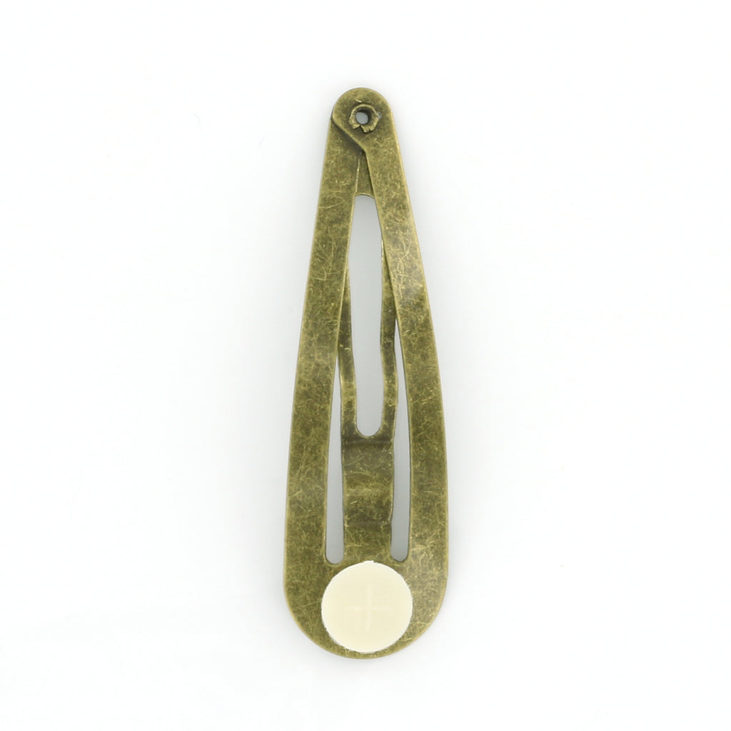 2" Barrette Snap Clips (Antique Brass)