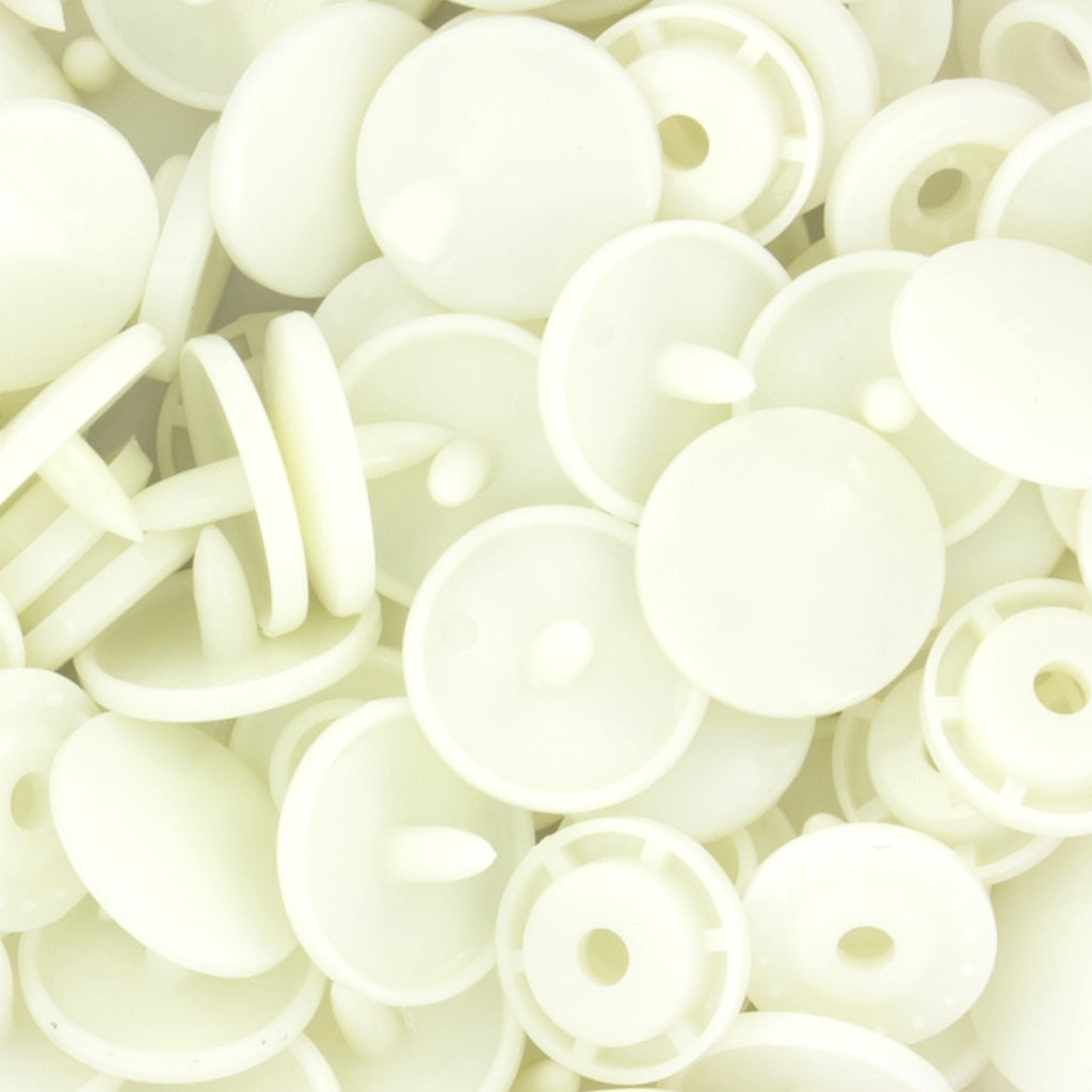 KAM Snaps Size 20 Glossy (B37 - Creamy White)