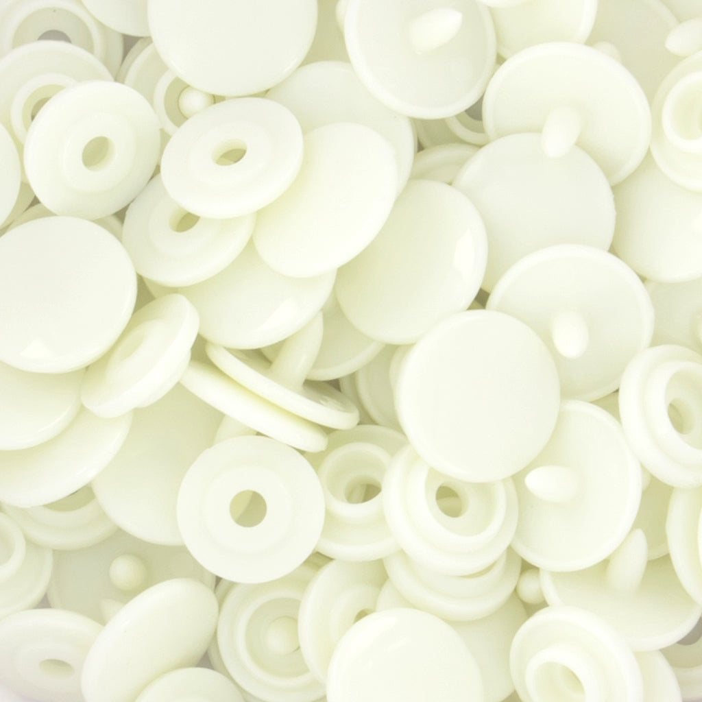KAM Snaps Size 16 Glossy (B37 - Creamy White)