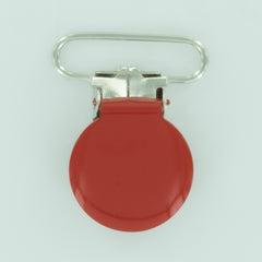 1" (25mm) Round Shaped Enameled Metal Clips (B38 - Deep Red) 1" (25mm) Round Shaped Enameled Metal Clips (B38 - Deep Red)