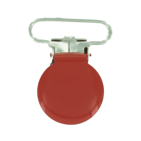 1" (25mm) Round Shaped Enameled Metal Clips (B38 - Deep Red) 1" (25mm) Round Shaped Enameled Metal Clips (B38 - Deep Red)