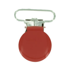 1" (25mm) Round Shaped Enameled Metal Clips (B38 - Deep Red) 1" (25mm) Round Shaped Enameled Metal Clips (B38 - Deep Red)