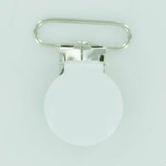 1" (25mm) Round Shaped Enameled Metal Clips (B3 - White) 1" (25mm) Round Shaped Enameled Metal Clips (B3 - White)