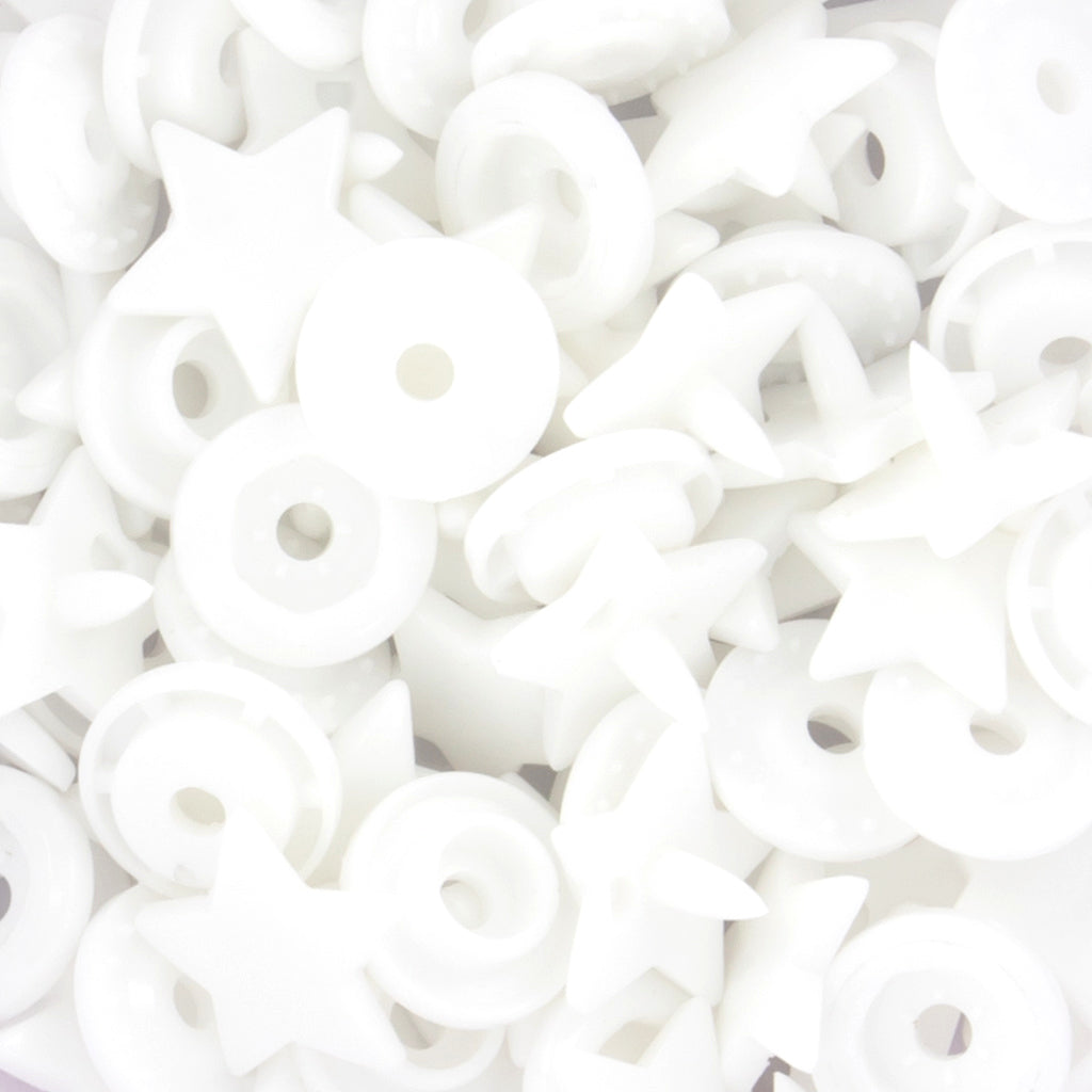 KAM Snaps Star Shaped Glossy (B3 - White)