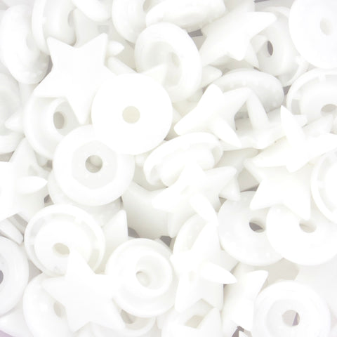 KAM® Snaps ★Star★ Shaped Glossy (B3 - White) KAM® Snaps ★Star★ Shaped Glossy (B3 - White)