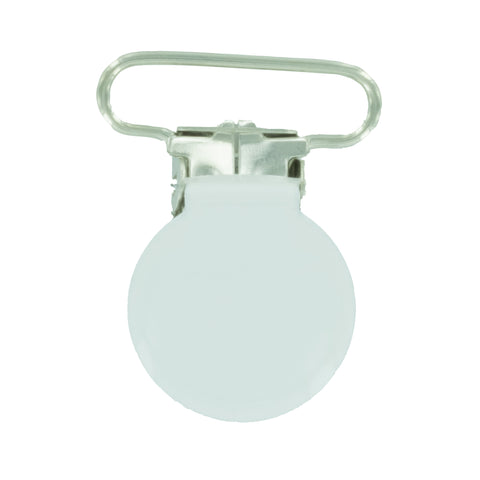1" (25mm) Round Shaped Enameled Metal Clips (B3 - White) 1" (25mm) Round Shaped Enameled Metal Clips (B3 - White)