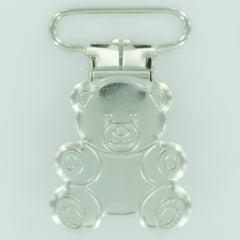 1" (25mm) Teddy Bear Shaped Metal Clips (B45 - Silver) 1" (25mm) Teddy Bear Shaped Metal Clips (B45 - Silver)