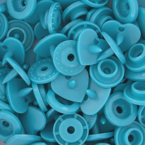 KAM® Snaps ♥Heart♥ Shaped Glossy (B46 - Teal) KAM® Snaps ♥Heart♥ Shaped Glossy (B46 - Teal)