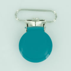 1" (25mm) Round Shaped Enameled Metal Clips (B46 - Teal) 1" (25mm) Round Shaped Enameled Metal Clips (B46 - Teal)