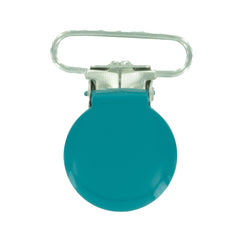 1" (25mm) Round Shaped Enameled Metal Clips (B46 - Teal) 1" (25mm) Round Shaped Enameled Metal Clips (B46 - Teal)