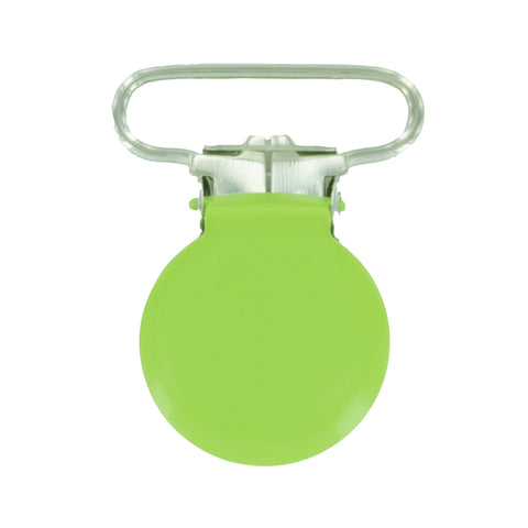 1" (25mm) Round Shaped Enameled Metal Clips (B50 - Lime Green) 1" (25mm) Round Shaped Enameled Metal Clips (B50 - Lime Green)