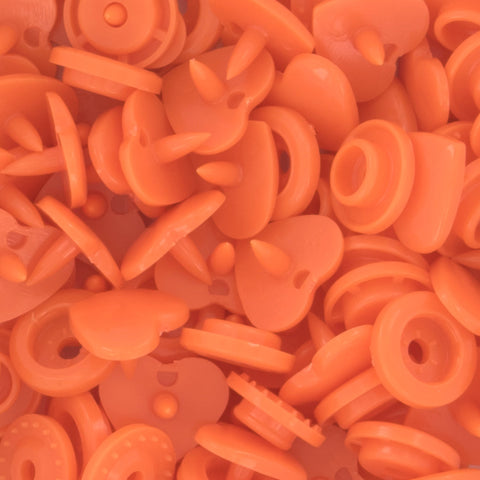 KAM® Snaps ♥Heart♥ Shaped Glossy (B55 - Orange) KAM® Snaps ♥Heart♥ Shaped Glossy (B55 - Orange)
