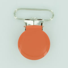 1" (25mm) Round Shaped Enameled Metal Clips (B55 - Orange) 1" (25mm) Round Shaped Enameled Metal Clips (B55 - Orange)