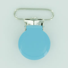 1" (25mm) Round Shaped Enameled Metal Clips (B59 - Pool Blue) 1" (25mm) Round Shaped Enameled Metal Clips (B59 - Pool Blue)