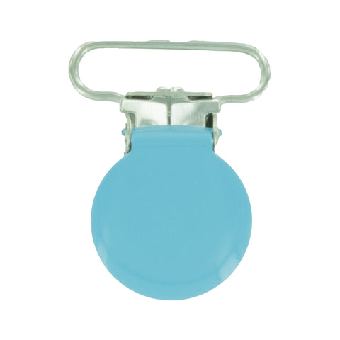 1" (25mm) Round Shaped Enameled Metal Clips (B59 - Pool Blue) 1" (25mm) Round Shaped Enameled Metal Clips (B59 - Pool Blue)