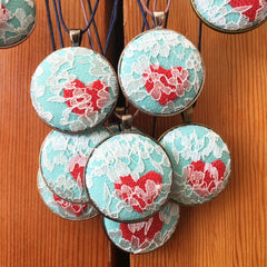 DIY - LARGE - Size 60 Cover Button Pendant Bezel KIT - Makes 10 DIY - LARGE - Size 60 Cover Button Pendant Bezel KIT - Makes 10