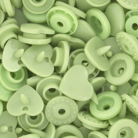 KAM® Snaps ♥Heart♥ Shaped Glossy (G105 - Meadow Green) KAM® Snaps ♥Heart♥ Shaped Glossy (G105 - Meadow Green)
