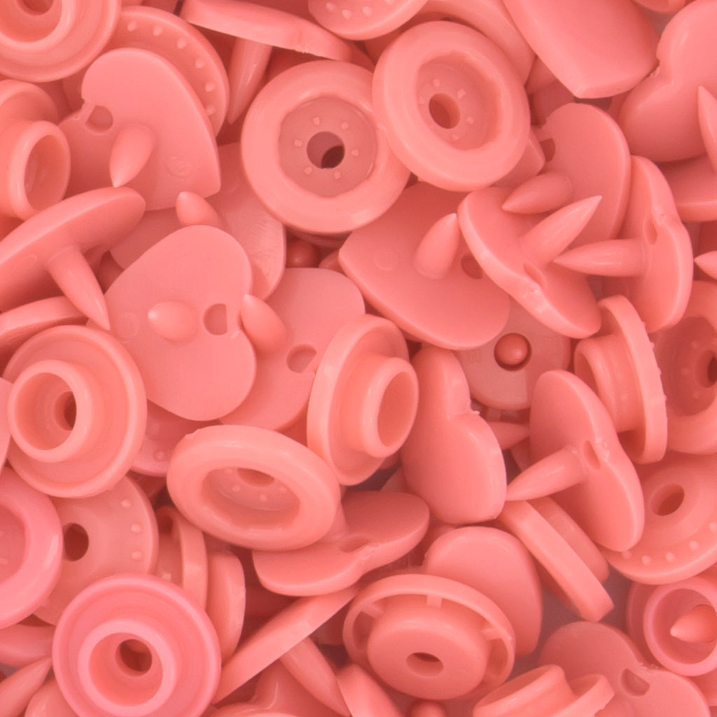 KAM Snaps Heart Shaped Glossy (G106 - Coral)