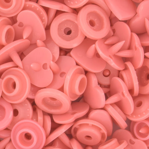 KAM® Snaps ♥Heart♥ Shaped Glossy (G106 - Coral) KAM® Snaps ♥Heart♥ Shaped Glossy (G106 - Coral)