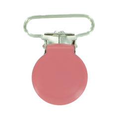1" (25mm) Round Shaped Enameled Metal Clips (G106 - Coral) 1" (25mm) Round Shaped Enameled Metal Clips (G106 - Coral)