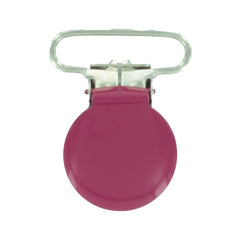 1" (25mm) Round Shaped Enameled Metal Clips (G122 - Fuchsia) 1" (25mm) Round Shaped Enameled Metal Clips (G122 - Fuchsia)
