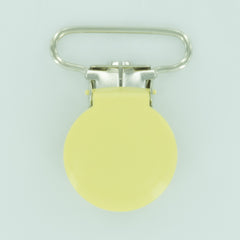 1" (25mm) Round Shaped Enameled Metal Clips (G76 - F Butter) 1" (25mm) Round Shaped Enameled Metal Clips (G76 - F Butter)