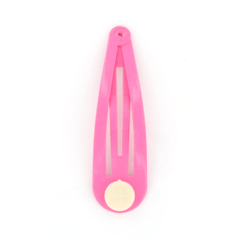 2" Barrette Snap Clips (Hot Pink)