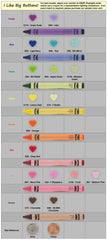 Heart Shaped KAM Plastic Snaps Color Chart