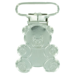 1" (25mm) Teddy Bear Shaped Metal Clips (B45 - Silver) 1" (25mm) Teddy Bear Shaped Metal Clips (B45 - Silver)