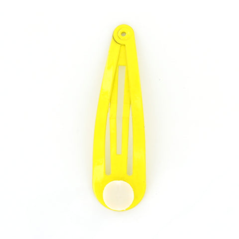 2" Barrette Snap Clips (Bright Yellow)