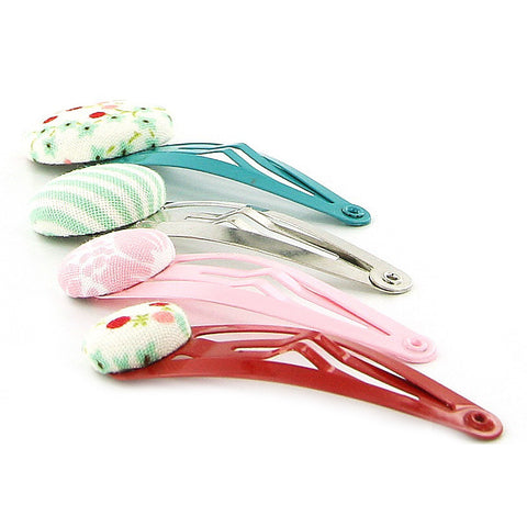 DIY - MEDIUM - Size 30 Cover Button Barrettes KIT - Makes 10 DIY - MEDIUM - Size 30 Cover Button Barrettes KIT - Makes 10