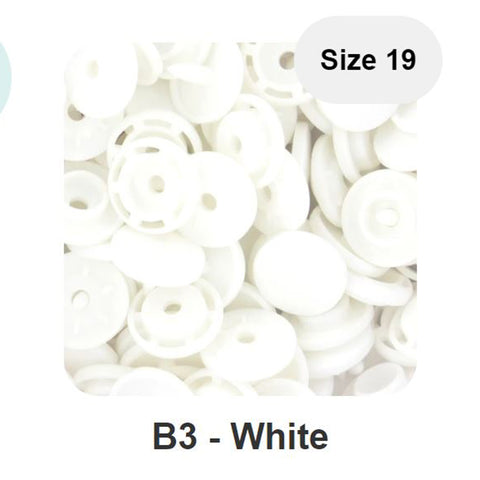 1000 Sets of Size 19 Glossy KAM® Snaps (0.475" / 12 mm)