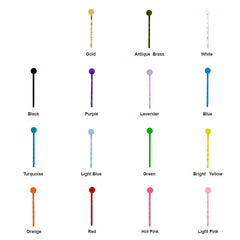 100 Piece - 2" (50 mm) Enamel Bobby Pins / Hair Pins (Random Mix)