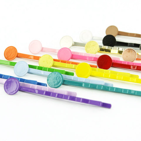 100 Piece - 2" (50 mm) Enamel Bobby Pins / Hair Pins (Random Mix)