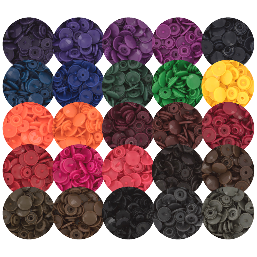 KAM® Snaps Size 20 Glossy - Darks (25 Colors)