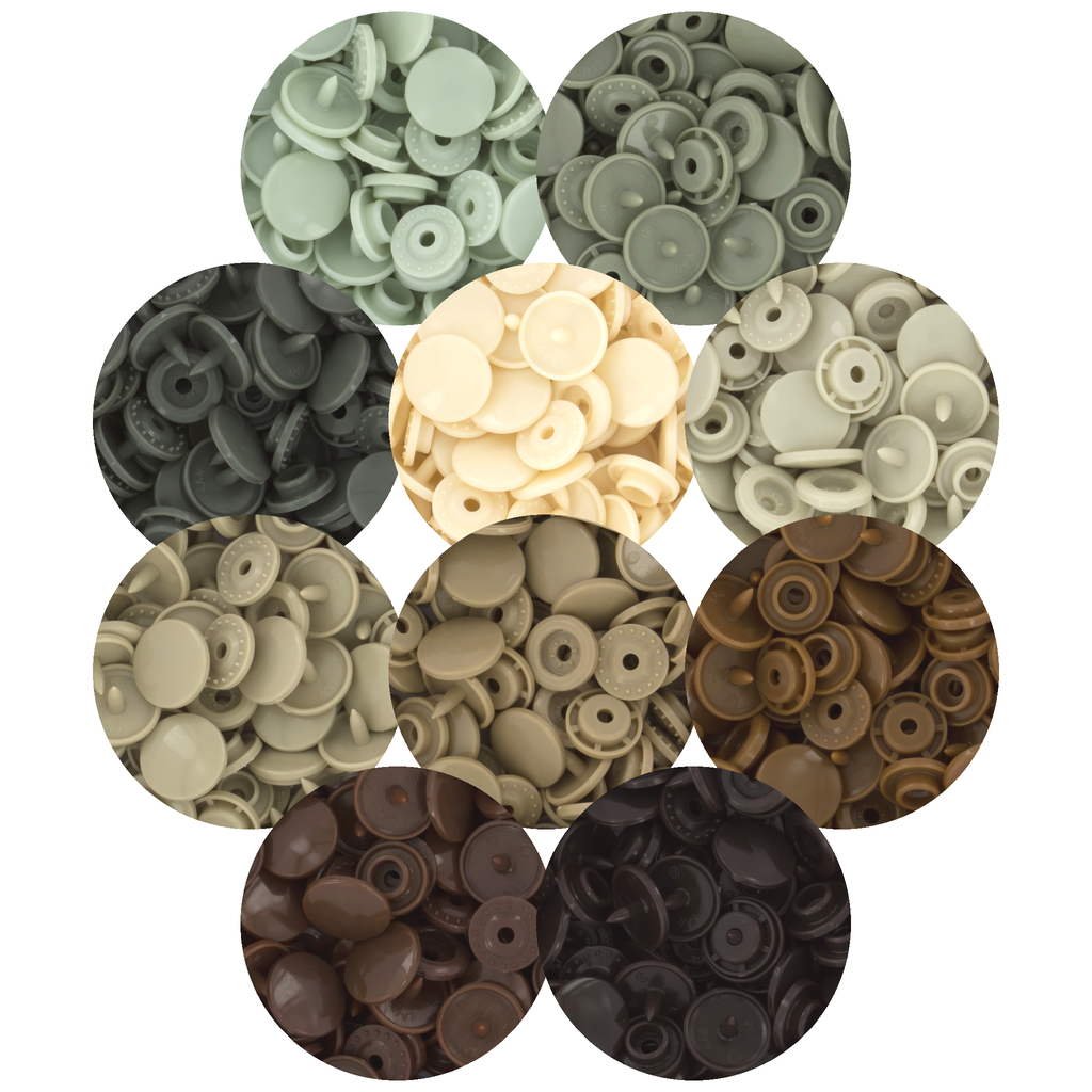 KAM® Snaps Size 20 Glossy (Earth Tones)