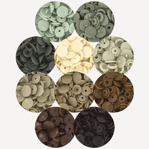 KAM® Snaps Size 20 Glossy (Earth Tones)